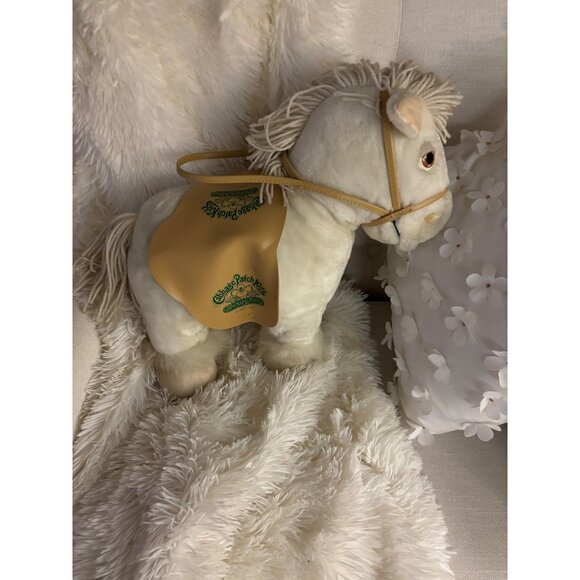 Vintage Cabbage Patch Kids Show Horse Plush Soft Stuffed Animal Saddle - Picture 1 of 16